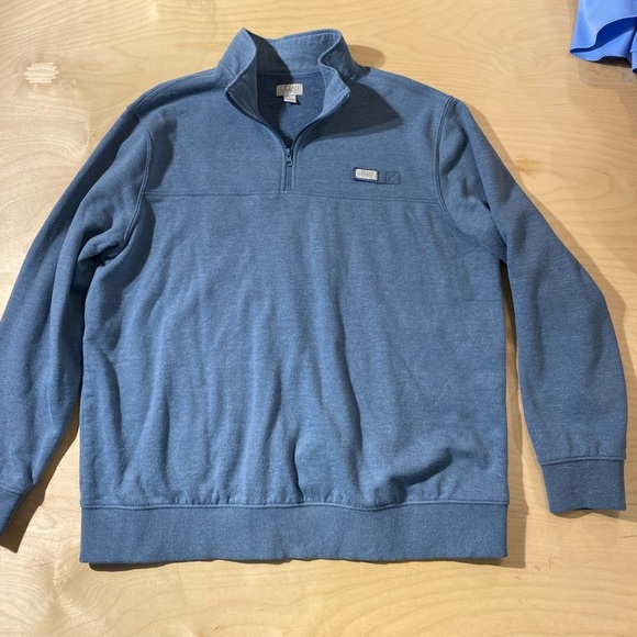 Ocean Coast Men's Blue Quarter-Zip Fleece PullOver Large (LW) - Picture 4 of 10